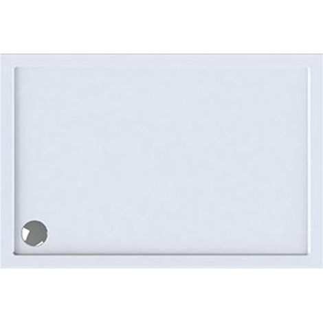 Wisa Maia Receveur de douche 100x90x5cm évacuation 90mm rectangulaire Acrylique Blanc