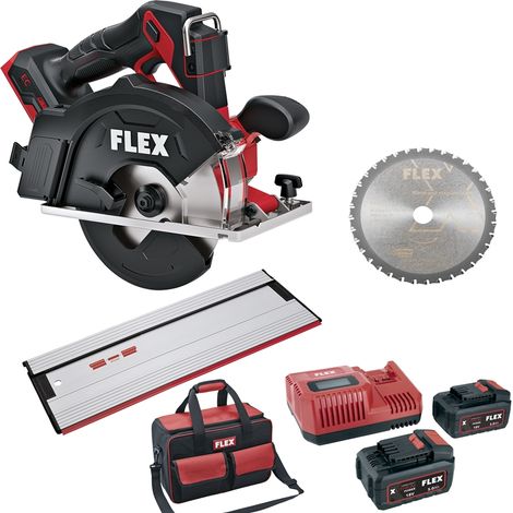 Flex Akku Metall-Handkreissäge 18 V CSM 57 18-EC 2 Akkus 5,0 Ah, GRS 80, Tasche (1/5)