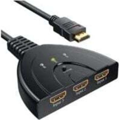 HDMI Switch 1080P, Switch HDMI 3 Ports Commutateur HDMI Sélecteur Splitter Manuel 3 Entrées à 1 Sortie HDMI Switcher Full HD1080p / 3D Pris en Charge avec Un Câble Haute Vitesse (1/4)