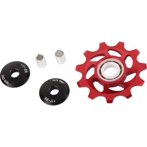 Dérailleur arrière 11T poulie de galet jockey pour vélo VTT pièce de remplacement (Rouge) (1/5)