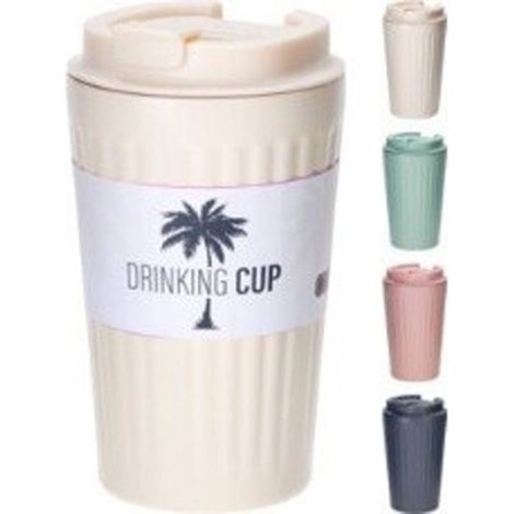 Gobelet de voyage KOOPMAN 500 ml rainuré pour voiture Assorti