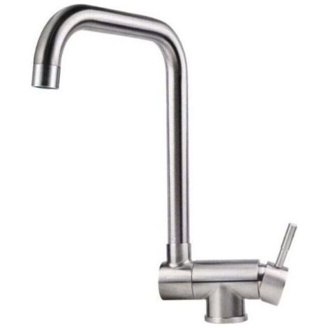 Pair Robinet de Cuisine Rabattable , Mitigeur Evier Repliable en Acier Inoxydable devant Fenêtre, Robinet Évier Pivotant à 360º Brossé (1/4)