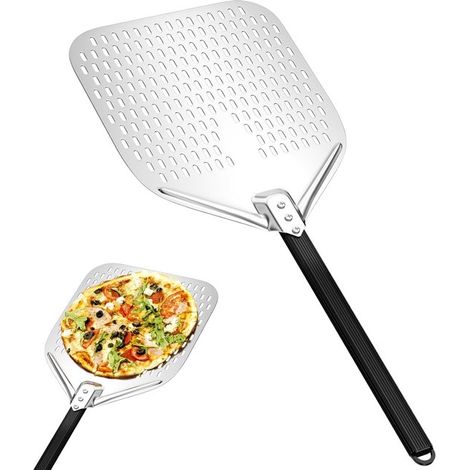 Pala per pizza forata, 1 pezzo, in alluminio (1/5)