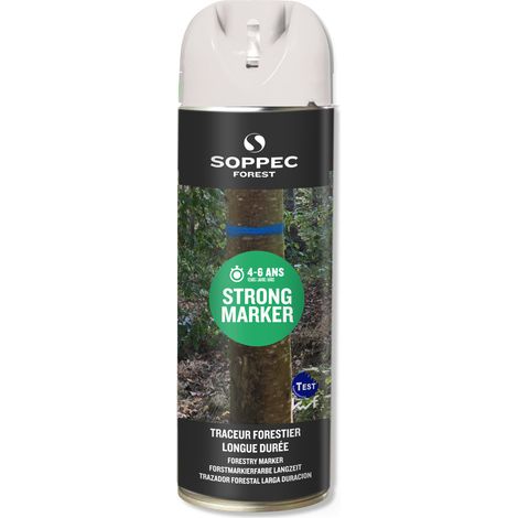Sprühdose - Strong Marker SOPPEC 500 ml - langanhaltend weiß 4-6 Jahre - 131700o