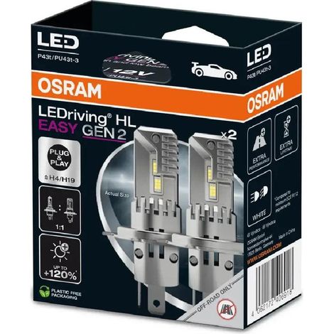 2 AMPOULES LEDRIVING HL EASY GEN2 H4/H19 ECO PACKAGING