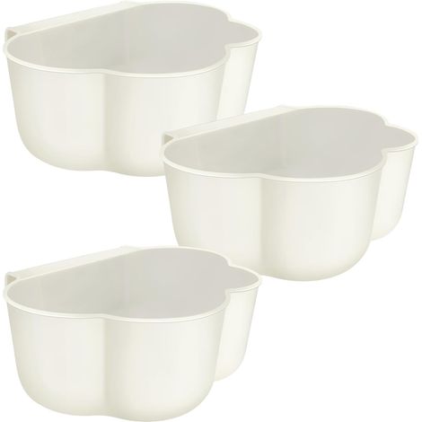 Papeleras colgantes (blancas), paquete de 3 (1/5)