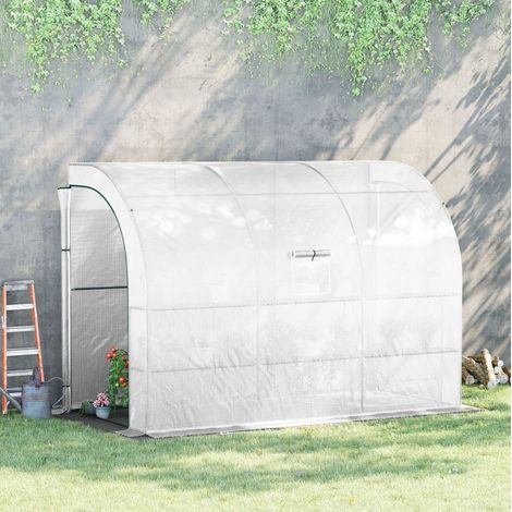 Serra addossata 300 x 150 x 213 cm, 6 ripiani, acciaio bianco HAVRYA (1/5)