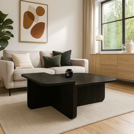Couchtisch Luxe Schwarz 90x90 cm