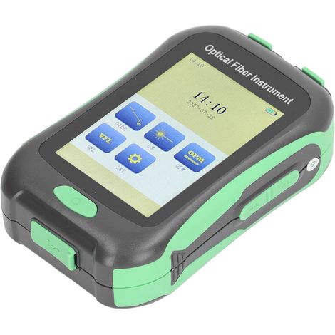 Testeur OTDR 3,5 pouces écran tactile, réflectomètre optique 5-en-1 avec puissancemètre OPM, source laser SLS, lampe VFL, prise UE 100-240V (1/5)