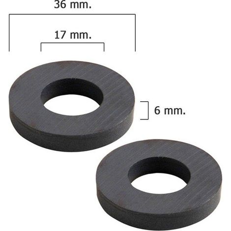 Magnet Wolfpack Ferritring Ø 36x17x6 mm. (Blister 2 Stück)