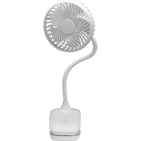 Ventilador inalámbrico recargable de sobremesa "Sines" (5W motor DC 4 velocidades) con alimentación USB color blanco (1/4)