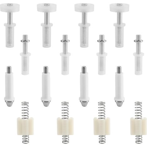 Kit de réparation de porte pliable 16 pièces avec pivots supérieurs et inférieurs de 0,95 cm et roue de guidage de 2,2 cm à 2,5 cm pour porte pliante en accordéon
