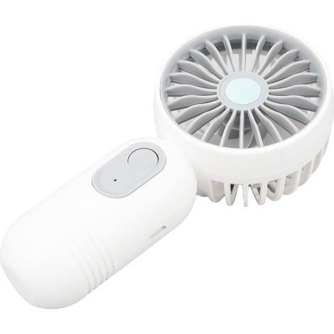 Mini-Tragventilator, kleiner persönlicher Ventilator mit einstellbarer Geschwindigkeit, USB-aufladbar, für den Innen-, Außenbereich und auf Reisen (weiß) (1/4)