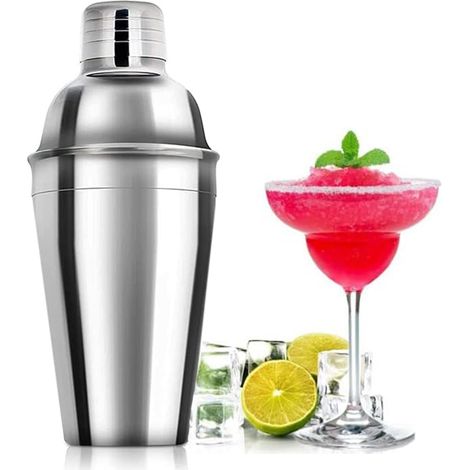 Shaker per cocktail professionale in Acciaio Inox da 500 ml - Miscelatore bevande da barman per aperitivi, Mojito, Martini, Long Drink (1/5)