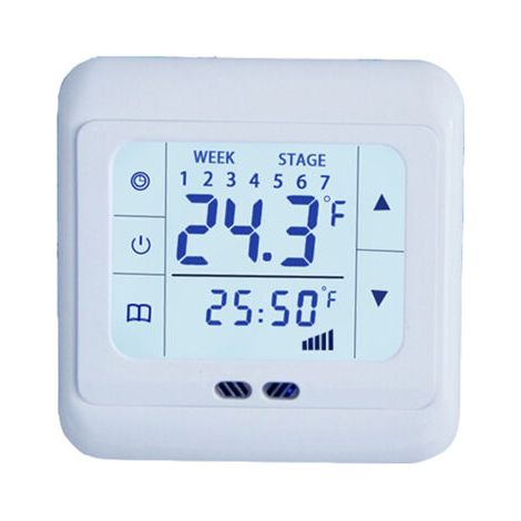 Thermostat de chambre numérique Écran tactile LCD Chauffage par le sol pour le chauffage au sol Eau de chauffage Chauffage mural Thermostat mural (1/5)