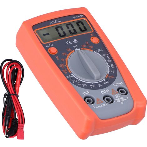 Multimètre numérique portable A880L pour tests électriques maison, voiture et extérieur (1/5)