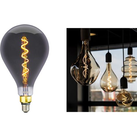 LAMPADINA LED FILAMENTO VINTAGE RETRO' LAMPADA FUME' E27 4W LUCE CALDA 2200K (1/5)