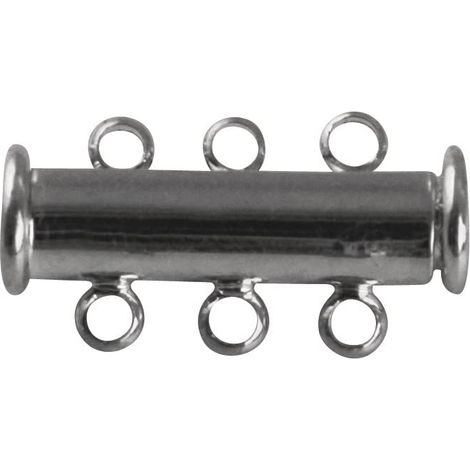 RAYHER - CHIUSURA IN OTTONE CON CALAMITA20MM CON 6 OCCHIELLI - COLORE ARGENTO