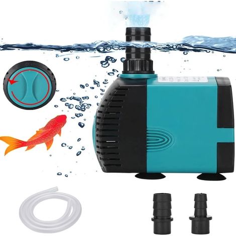 Mini-Wasserpumpe 10 W, mit Saugnapf und Anschlusskabel, ultraleise Tauchpumpe 600 l/h, maximale Förderhöhe 1,2 m, Aquarium- und Teichpumpe (1/3)