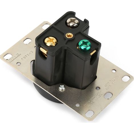 Prise électrique industrielle NEMA6-30R 30A 250V 3 trous connecteur câble PA66 (1/5)