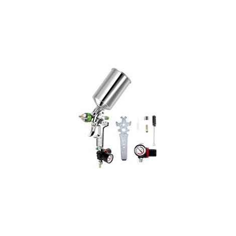 Pistolet à peinture à air 1000 ml avec buse 2,5 mm HVLP Mini pulvérisateurs aérographe avec régulateur de pression (1/5)