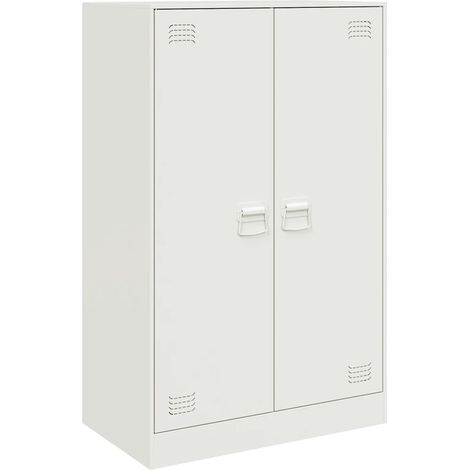 Aparador cómoda cómoda mueble mueble de almacenaje organizador cocina salón salón 67 x 39 x 107 cm acero blanco 020030383 (1/5)