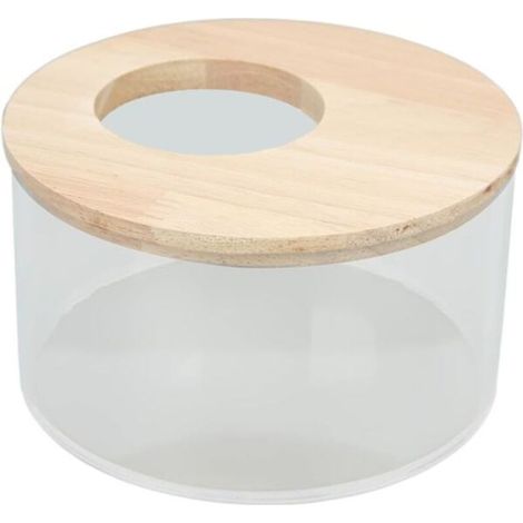 Runde, transparente Acryl-Sandkasten für Kleintiere – ideal für Hamster, Ratten, Mäuse und Gerbils – sicherer Entwurf und leicht zu reinigen