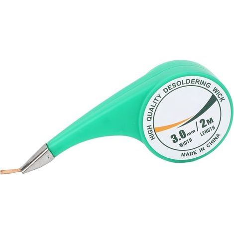 Mèche à souder tresse à dessouder en laiton absorption efficace atelier électronique idéal longueur 2 m (1/4)