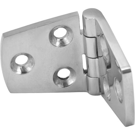 Charnière de porte 6 trous en acier inoxydable 316 poli miroir, charnières marines pour bateau 76x38mm (1/5)