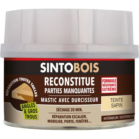 Sintobois Stucco per Legno con Indurente Confezione da 500 ml / 550 g Abete