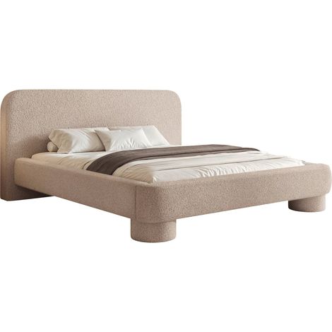 Selsey Fredo - Polsterbett mit Bettkasten, Bouclé Beige, 180x200 cm (1/5)