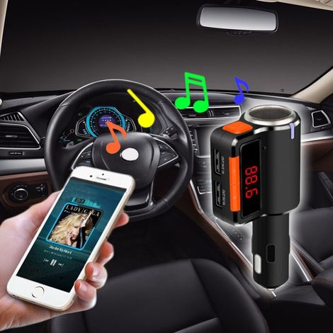 Trade Shop - BLUETOOTH-FREISPRECHSENDER MIT FM-DISPLAY USB-MP3-PLAYER AUTOMODULATOR - (1/5)
