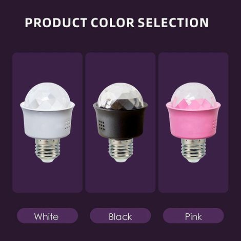 Ampoule LED 3W à projection, couleurs changeantes, ambiance karaoké, décoration lumineuse fantôme RGB multicolore E27