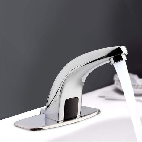Automatischer Infrarotsensor-Wasserhahn für Badezimmerwaschbecken, wassersparendes Design, 30 cm Erfassungsbereich, geeignet für Küchenspülen.