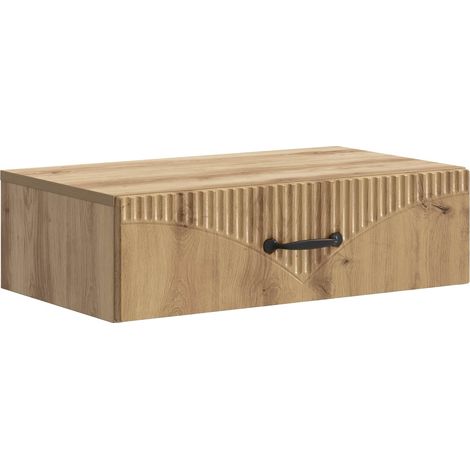 vidaXL  Wall-Mounted Side Table  Artisan Oak 59 x 34.5 x 17 cm