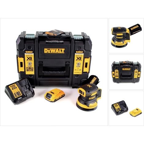 DeWalt DCW 210 D1 Ponceuse excentrique sans fil et sans balais 18V 12.000U/min 125 mm + 1x Batterie 2,0 Ah + Chargeur rapide + Coffret de transport