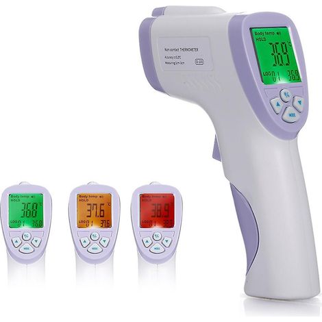 Schnelles, berührungsloses Infrarot-Stirnthermometer, misst in Celsius und Fahrenheit.