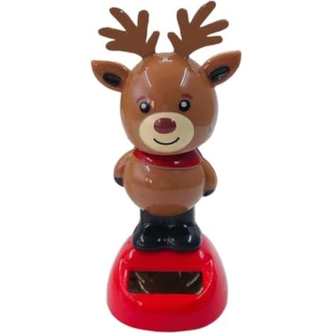 De Danse Solaire de Noël, Jouet de Danse à énergie Solaire, Jouet Dansant de Voiture, Décoration d'intérieur de Voiture, Père Noël, Bonhomme de Neige, Renne, Ange (1/3)