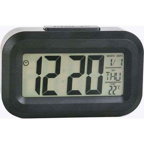 Mini orologio per auto - Piccolo orologio digitale - Mini orologio per auto - Cruscotto - Scrivania - Tavolo - Bagno - Nero