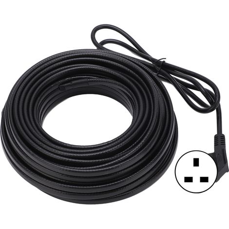 Câble chauffant électrique autorégulant 20 mètres avec prise antidéflagrante 220V pour tuyau d'eau, prise UK 220V (1/5)