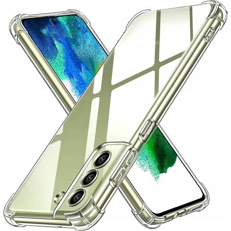 Funda para SAMSUNG GALAXY S21 FE, carcasa transparente antichoque con parte trasera reforzada y cristal. (1/5)