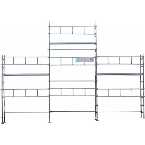 Echafaudages Stéphanois – Échafaudage spécial faitage 7m x 9m – Acier peint – Hauteur de travail 7m – Largeur 0,80m – Conforme NF EN 12810-1 et 2