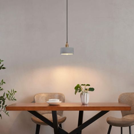 Hängelampe mit kleinem Betonschirm in grau 16 cm - Liko