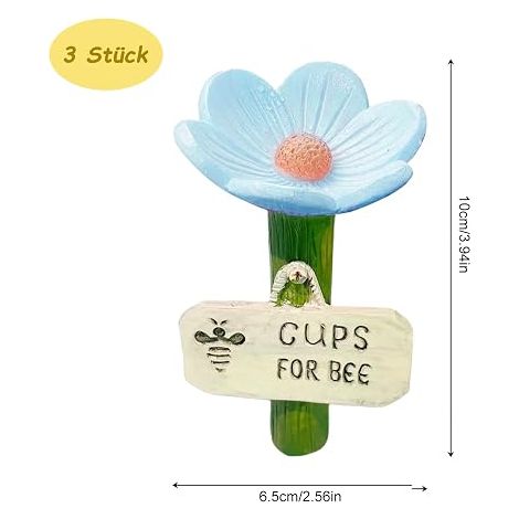 abreuvoirs à abeilles en résine pour le jardin station d'eau Bee avec gobelets pour terrasse balcon Piquet de fleurs comme alternative d'arrosage (1/4)
