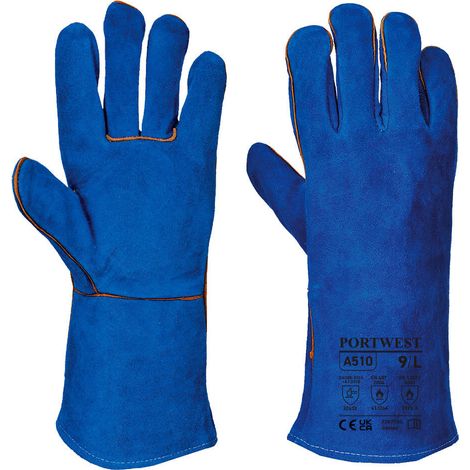 Schweißerhandschuh Farbe: Blau Größe XL - Portwest