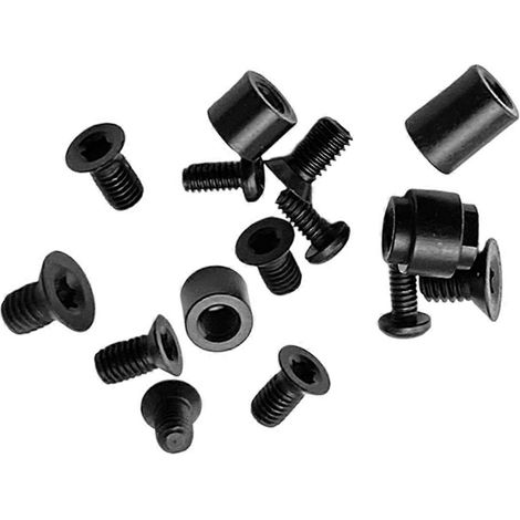 Komplettes Schraubenset aus Titanlegierung für YJB 2 C85: Schrauben für den Spider-Griff, Schrauben für die C85-Klinge, komplettes Set schwarzer Schrauben (1/5)