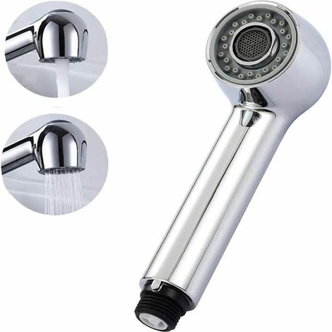 Langlebiger Chrom-Wasserhahn, Handbrause, Waschbecken, Duschen, Pro-Küchenmischbatterie, Duschkopf, 2 Strahlarten (1/5)