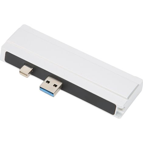 Lecteur de carte mémoire USB 3.0 5-en-1, boîtier aluminium argent, transfert 5 Gbps, compatible 4K, Windows 10 et Surface. (1/5)