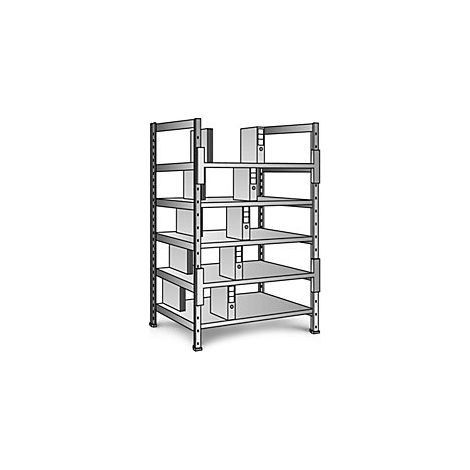 kaiserkraft Scaffale a innesto per archivio zincato altezza (1/3)
