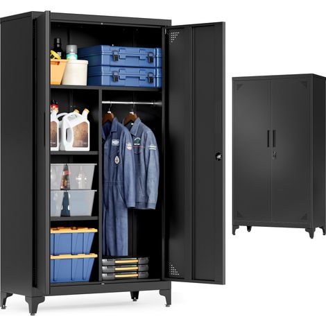 Armoire Polyvalente, Métallique, 2 Portes, 80 x 40 x 165 cm (1/5)